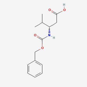 (S)-3-(((Benzyloxy)carbonyl)amino)-4-methylpentanoic acid chemical structure (CAS 245323-45-9)