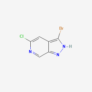 3-Bromo-5-chloro-1H-pyrazolo[3,4-c]pyridine chemical structure (CAS 245325-30-8)