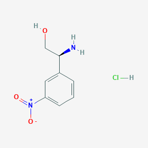 (S)-2-Amino-2-(3-nitrophenyl)ethan-1-ol hydrochloride chemical structure (CAS 2453296-88-1)