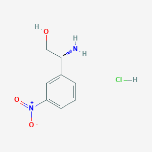 (R)-2-Amino-2-(3-nitrophenyl)ethan-1-ol hydrochloride chemical structure (CAS 2453297-12-4)