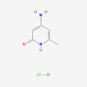 4-Amino-6-methylpyridin-2-ol hydrochloride chemical structure (CAS 2453324-49-5)