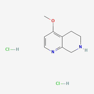 4-Methoxy-5,6,7,8-tetrahydro-1,7-naphthyridine dihydrochloride chemical structure (CAS 2453324-87-1)