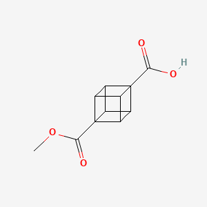 4-(Methoxycarbonyl)cubane-1-carboxylic acid chemical structure (CAS 24539-28-4)