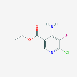 Ethyl 4-amino-6-chloro-5-fluoronicotinate chemical structure (CAS 2454397-74-9)