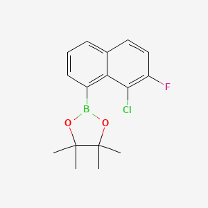 2-(8-Chloro-7-fluoronaphthalen-1-yl)-4,4,5,5-tetramethyl-1,3,2-dioxaborolane chemical structure (CAS 2454397-77-2)