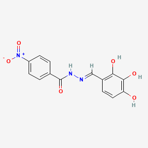 (E)-4-Nitro-N'-(2,3,4-trihydroxybenzylidene)benzohydrazide chemical structure (CAS 2454676-05-0)