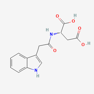 (S)-2-(2-(1H-Indol-3-yl)acetamido)succinic acid chemical structure (CAS 2456-73-7)