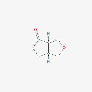 rel-(3aS,6aR)-Hexahydro-4H-cyclopenta[c]furan-4-one chemical structure (CAS 2456306-55-9)