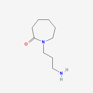 1-(3-Aminopropyl)azepan-2-one chemical structure (CAS 24566-95-8)