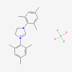 1,3-Dimesityl-4,5-dihydro-1H-imidazol-3-ium tetrafluoroborate chemical structure (CAS 245679-18-9)