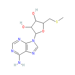 (2R,3R,4S,5S)-2-(6-Amino-9H-purin-9-yl)-5-((methylthio)methyl)tetrahydrofuran-3,4-diol chemical structure (CAS 2457-80-9)