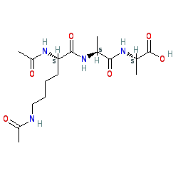 (R)-2-((R)-2-((S)-2,6-Diacetamidohexanamido)propanamido)propanoic acid chemical structure (CAS 24570-39-6)