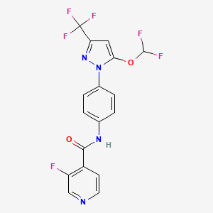 N-(4-(5-(Difluoromethoxy)-3-(trifluoromethyl)-1H-pyrazol-1-yl)phenyl)-3-fluoroisonicotinamide chemical structure (CAS 245747-71-1)