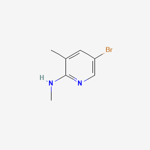 5-Bromo-N,3-dimethylpyridin-2-amine chemical structure (CAS 245765-66-6)