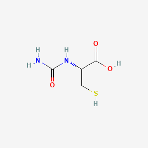 (R)-3-Mercapto-2-ureidopropanoic acid chemical structure (CAS 24583-23-1)