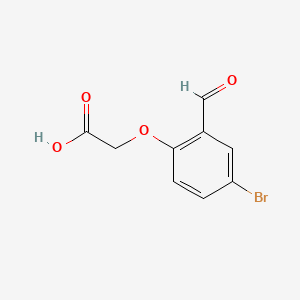 2-(4-Bromo-2-formylphenoxy)acetic acid chemical structure (CAS 24589-89-7)