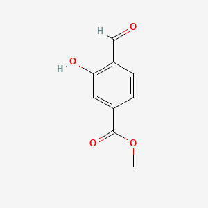 Methyl 4-formyl-3-hydroxybenzoate chemical structure (CAS 24589-98-8)
