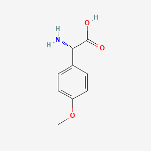 (S)-2-Amino-2-(4-methoxyphenyl)acetic acid chemical structure (CAS 24593-48-4)
