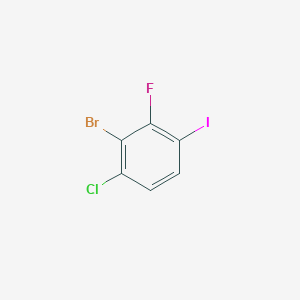 2-Bromo-1-chloro-3-fluoro-4-iodobenzene chemical structure (CAS 2459761-40-9)