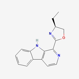 (S)-4-Ethyl-2-(9H-pyrido[3,4-b]indol-1-yl)-4,5-dihydrooxazole chemical structure (CAS 2460172-72-7)