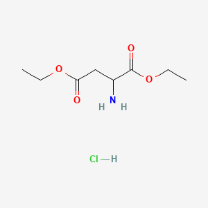 Diethyl 2-aminosuccinate hydrochloride chemical structure (CAS 24608-57-9)