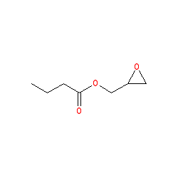 Oxiran-2-ylmethyl butyrate chemical structure (CAS 2461-40-7)