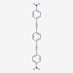 4,4'-(1,4-Phenylenebis(ethyne-2,1-diyl))dianiline chemical structure (CAS 246141-52-6)