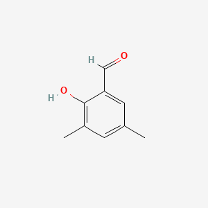 2-Hydroxy-3,5-dimethylbenzaldehyde chemical structure (CAS 24623-61-8)