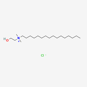 N-(2-Hydroxyethyl)-N,N-dimethylhexadecan-1-aminium chloride chemical structure (CAS 24625-03-4)