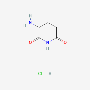 3-Aminopiperidine-2,6-dione hydrochloride chemical structure (CAS 24666-56-6)