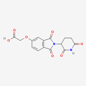 2-((2-(2,6-Dioxopiperidin-3-yl)-1,3-dioxoisoindolin-5-yl)oxy)acetic acid chemical structure (CAS 2467425-53-0)