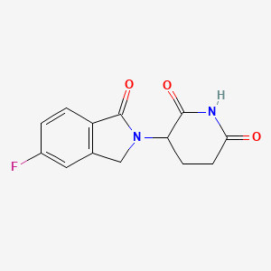 3-(5-Fluoro-1-oxoisoindolin-2-yl)piperidine-2,6-dione chemical structure (CAS 2468780-76-7)