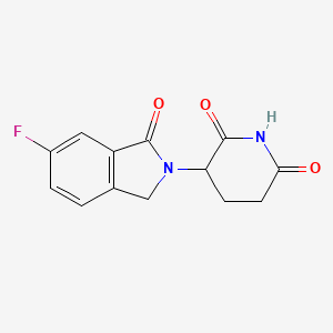 3-(6-Fluoro-1-oxoisoindolin-2-yl)piperidine-2,6-dione chemical structure (CAS 2468780-87-0)