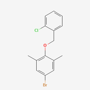 5-Bromo-2-((2-chlorobenzyl)oxy)-1,3-dimethylbenzene chemical structure (CAS 2469394-16-7)