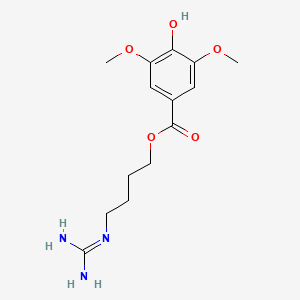 4-Guanidinobutyl 4-hydroxy-3,5-dimethoxybenzoate chemical structure (CAS 24697-74-3)