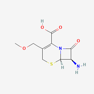 (6R,7R)-7-Amino-3-(methoxymethyl)-8-oxo-5-thia-1-azabicyclo[4.2.0]oct-2-ene-2-carboxylic acid chemical structure (CAS 24701-69-7)