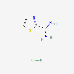 Thiazole-2-carboximidamide hydrochloride chemical structure (CAS 247037-82-7)