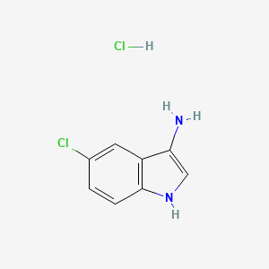 5-Chloro-1H-indol-3-amine hydrochloride chemical structure (CAS 2470435-57-3)