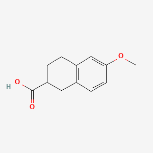 6-Methoxy-1,2,3,4-tetrahydronaphthalene-2-carboxylic acid chemical structure (CAS 2471-69-4)