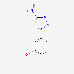 5-(3-Methoxyphenyl)-1,3,4-thiadiazol-2-amine chemical structure (CAS 247109-15-5)