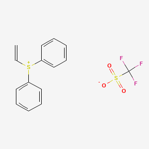 Diphenyl(vinyl)sulfonium trifluoromethanesulfonate chemical structure (CAS 247129-88-0)