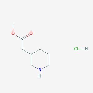 Methyl 2-(piperidin-3-yl)acetate hydrochloride chemical structure (CAS 247259-31-0)