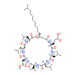 3-((3S,6R,9S,12S,15R,18S,21S)-9-(Carboxymethyl)-3,6,15,18-tetraisobutyl-12-isopropyl-25-(10-methylundecyl)-2,5,8,11,14,17,20,23-octaoxo-1-oxa-4,7,10,13,16,19,22-heptaazacyclopentacosan-21-yl)propanoic acid chemical structure (CAS 24730-31-2)