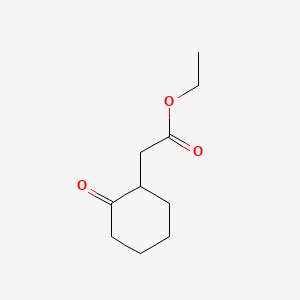 Ethyl 2-(2-oxocyclohexyl)acetate chemical structure (CAS 24731-17-7)