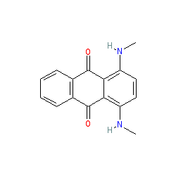1,4-Bis(methylamino)anthracene-9,10-dione chemical structure (CAS 2475-44-7)