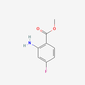 Methyl 2-amino-4-fluorobenzoate chemical structure (CAS 2475-81-2)