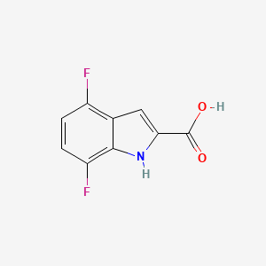 4,7-Difluoro-1H-indole-2-carboxylic acid chemical structure (CAS 247564-67-6)
