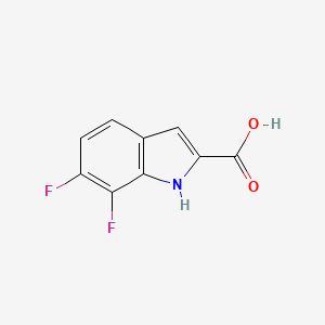 6,7-Difluoro-1H-indole-2-carboxylic acid chemical structure (CAS 247564-68-7)
