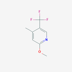 2-Methoxy-4-methyl-5-(trifluoromethyl)pyridine chemical structure (CAS 247573-70-2)