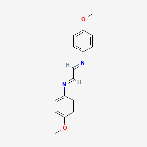 N1,N2-Bis(4-methoxyphenyl)ethane-1,2-diimine chemical structure (CAS 24764-91-8)
